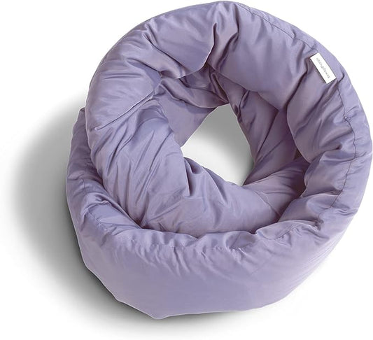 Huzi Infinity Pillow - Home Travel Soft Neck Scarf Support Sleep (Purple)