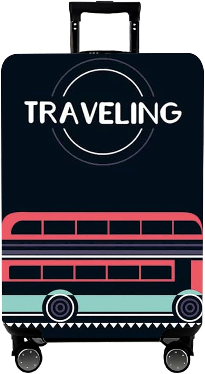 WUJIAONIAO Travel Luggage Cover Baggage Suitcase Cover Protector Skins 18-32 Inch (TRAVELING, M (for 22-24 inch luggage))