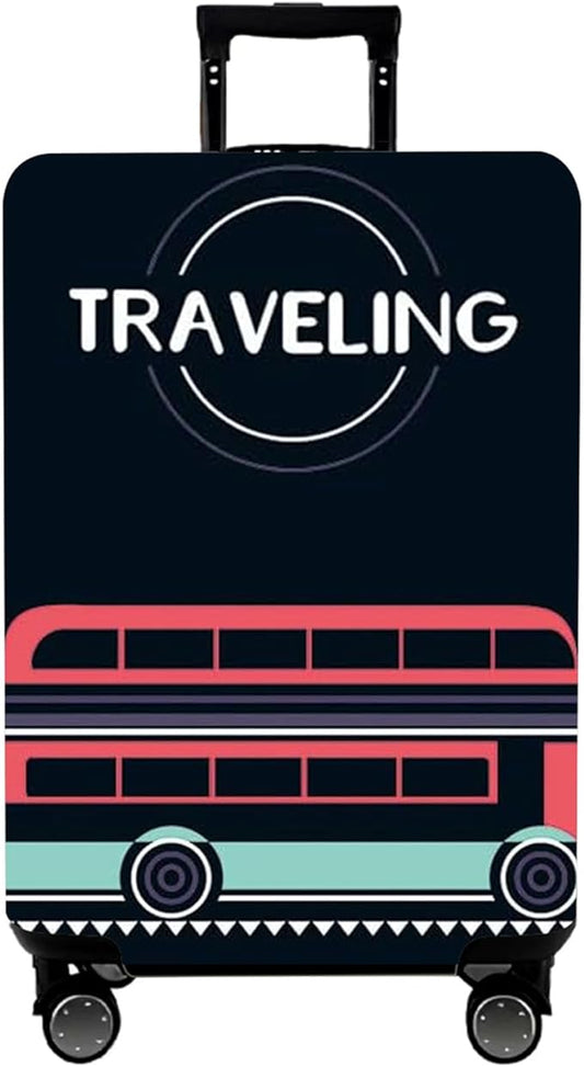 WUJIAONIAO Travel Luggage Cover Baggage Suitcase Cover Protector Skins 18-32 Inch (TRAVELING, M (for 22-24 inch luggage))