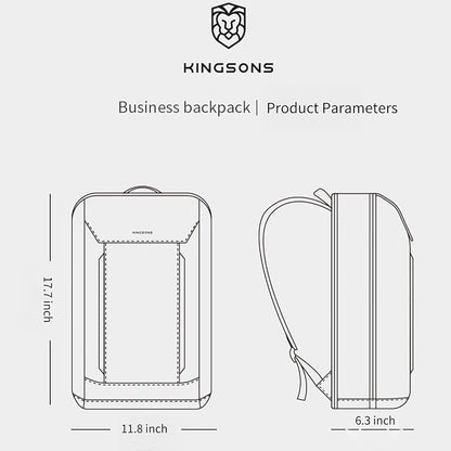 Kingsons 15.6 Inch Laptop Compartment Backpack for Men,Waterproof Slim Durable Business Backpack for Work，Travel (KS25054-Dark Blue-US-1)