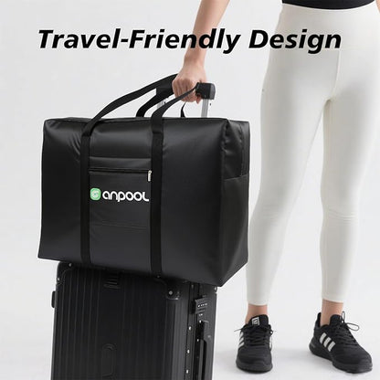 Foldable Travel Duffel Bag – Lightweight & Large Capacity Weekender Gym Luggage – Waterproof, Carry-On Duffel for Men & Women – Compact Foldable Overnight Bag For Weekend Trips/Gym/Flight