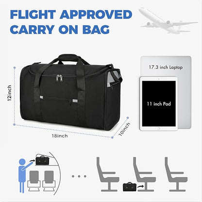 Uarition Foldable Duffle Bag for Travel, Small Gym Bag for Men and Women, Packable Carry On Duffel Bags for Airplanes
