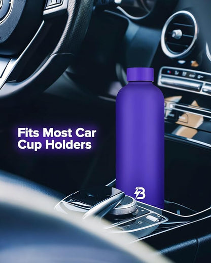 Insulated Water Bottle with Lid, 25 oz Reusable Leak-Proof Metal Stainless Steel Water Bottles for Travel, Sports, Gym, Outdoor (Dark Blue)