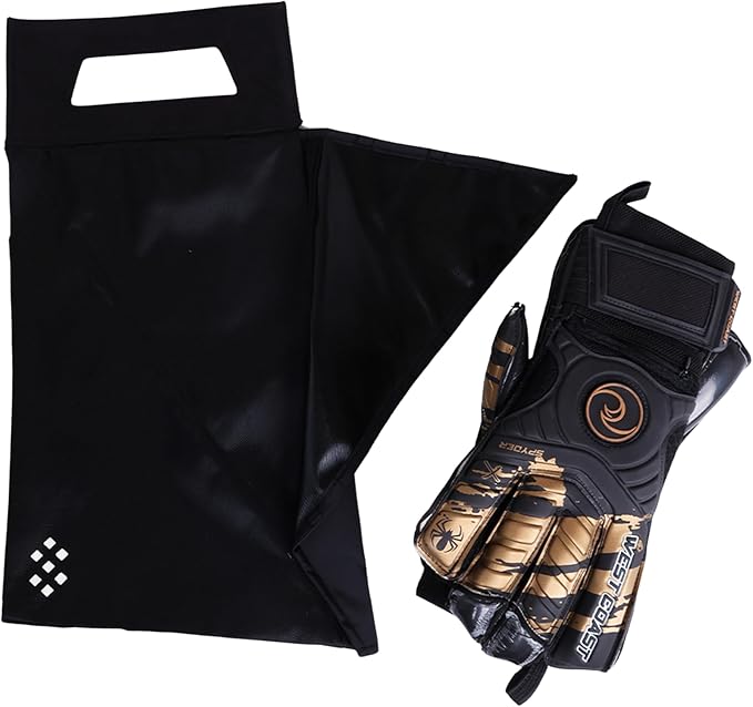 Salt Glove Bag Smell-Proof Durable Odor Containing Bag for Gloves - Large - Water-Resistant and Easy to Clean Smell Proof Bag - Black