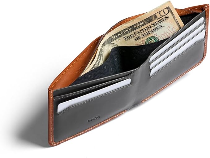 Bellroy Hide & Seek Wallet (Slim Leather Bifold Design, RFID Protected, Holds 5-12 Cards, Coin Pouch, Flat Note Section, Hidden Pocket)