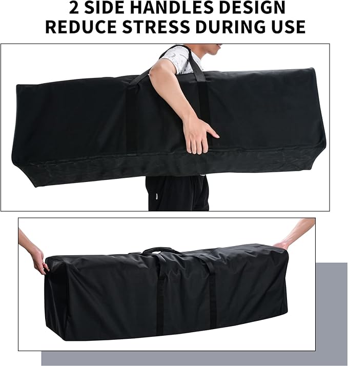 Urbanstand 52 Inch Large Duffle Bag for Travel Camping Sport Equipment Storage Bag with 2-way Lockable Zippers (Black 52inch 2Pack)