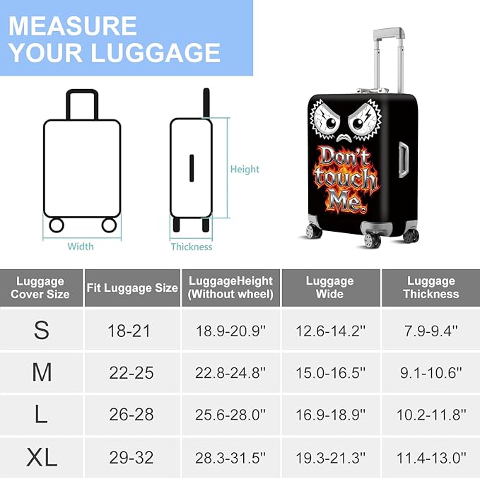 ANNA QUEEN Travel Luggage Cover Suitcase Protector Suitcase Cover Anti-Scratch,Stretchable Bag Cover Washable Durable Polyester