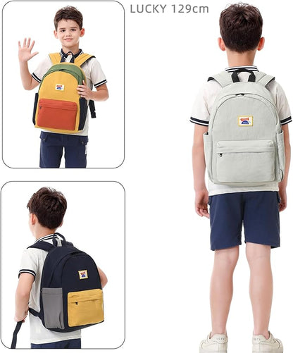 willikiva Kids Backpack for School Boys Girls Teens Toddler Backpack Waterproof Kindergarten Preschool Elementary Bookbag Children Travel Bag(Black,Medium)