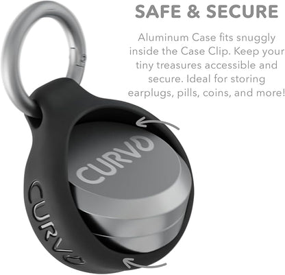 CURVD Premium Carrying Case Bulk Pack (20 Pairs) Keychain Container, Medicine Pill Organizer Travel Pill Box, Small Waterproof Holder for Pills Earplugs Jewelry, Compatible with Loop, Vibes & Eargasm