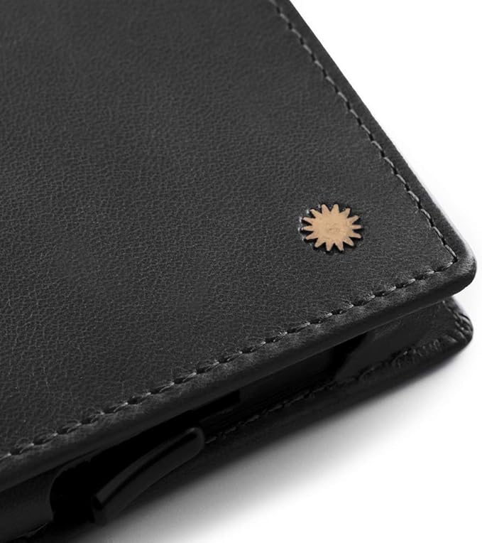 Revelot BiFold Cardholder Wallet/Genuine Leather with RFID Blocking / W1 (Black Nappa)