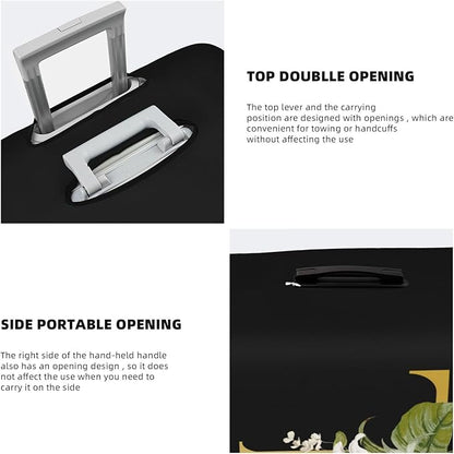 Decorative L Suitcase Protectors Elastic Washable Luggage Covers With Concealed Zippers For 18-32 Inch Luggage (Size L: Fits 25-28 Inch)