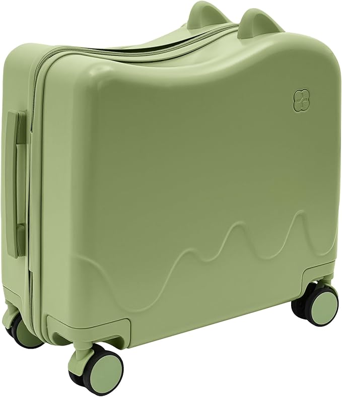 18" Kids Luggage Suitcase for Girls & Boys, Kids Carry On Luggage with Wheels Children’s Suitcase w/Lock (Green)