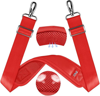 ZINZ 60" Universal Bag Strap with Ultra-thick Fixed Breathable Pad, Adjustable Heavy-duty Shoulder Strap for Laptop, Crossbody, Luggage, Gym, Camera Bag and More - R01E01