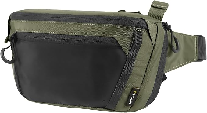 Tactical CCW Fanny Bag, Concealed Carry Fanny Pack w/Adjustable Waist Belt Tactical Waist Bag Handgun Pouch with Universal Pistol Holster, Everyday Hip Pack for Men Travel Outdoor (Range Green)
