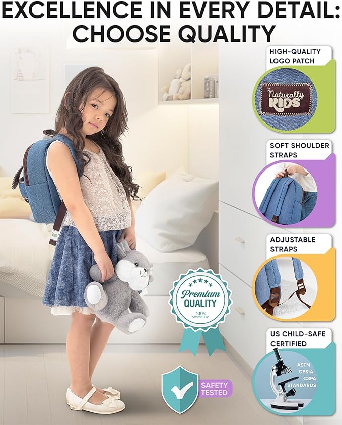 Mouse Backpack, Mouse Toys for Kids 3-5, Toddler Stuffed Animal Gifts for 2 3 4 5 Year Old Girl Boy