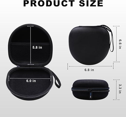 Kids Headphones Case Compatible with iClever BTH12 / BTH20/ BTH26/HS19, JoySpark, Candy Bila, EarFun, MIDOLA, IMYB Foldable Kids Headphones, Black Travel Storage Bag(Case Only)