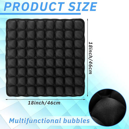 2 Packs Air Seat Cushion Inflatable Seat Cushion for Car Office Chair Wheelchair Pad Camping Mat for Pain Pressure Relief, 18"×18''