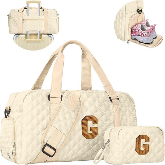 Personalized Gifts for Girls 8-18 Age, Initial Travel Duffel Bag, Gym Bag, Gift for Kids, Monogram Overnight Bag, Niece Gifts Mother In Law Gifts Birthday Gifts, Graduation Gifts