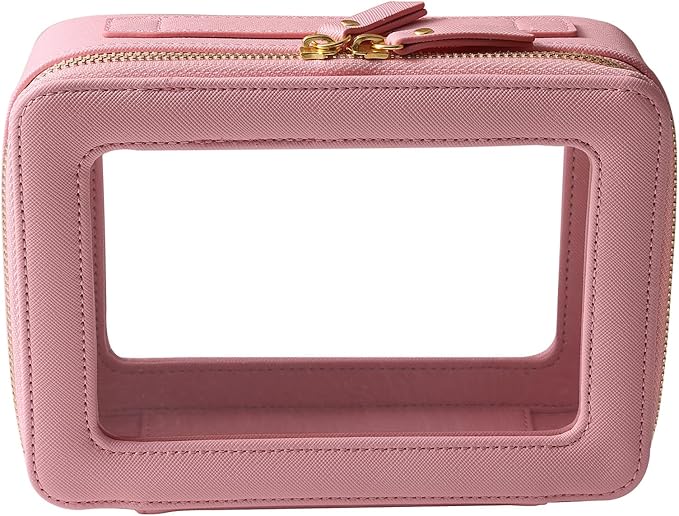 SANHECUN Toiletry bag waterproof cosmetic organizer with handle lagre opening for travelling