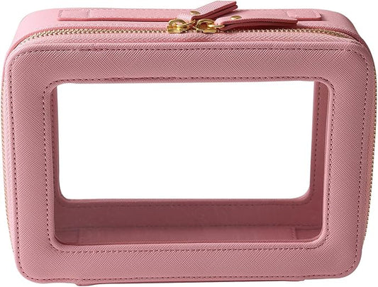 SANHECUN Toiletry bag waterproof cosmetic organizer with handle lagre opening for travelling