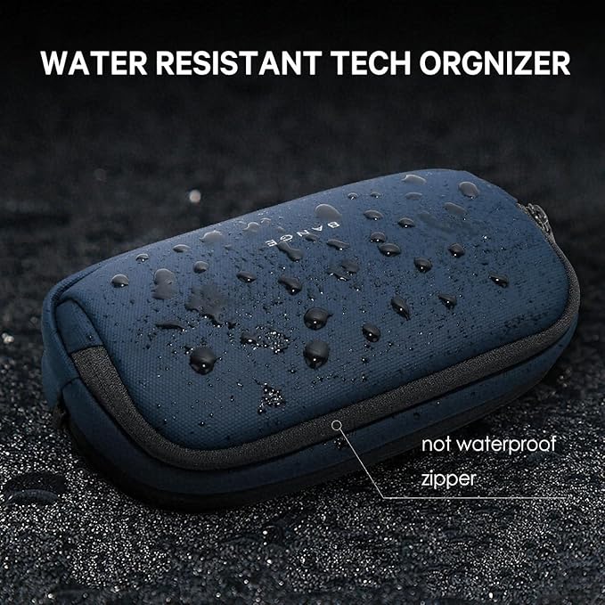 BANGE Cable Organizer Pouch， Travel Water Resistant Tech Accessories Bag Carry Storage，Electronic Organizer Accessory Case for Charger, Cables, Power Bank