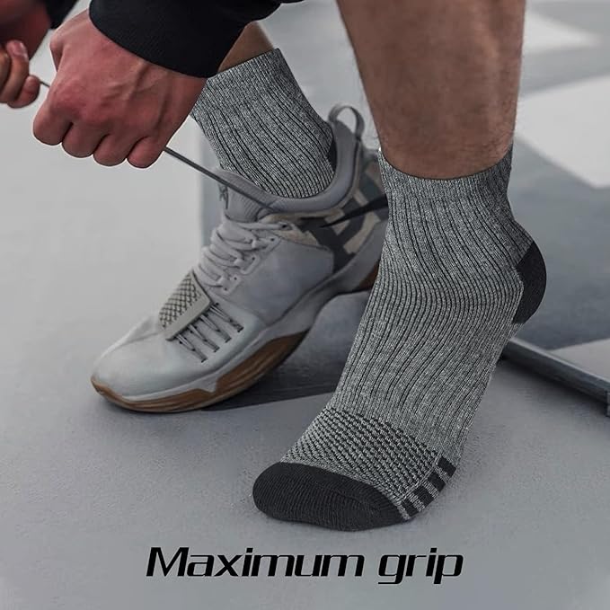 Iseasoo Copper Ankle Compression Socks - Low Cut Arch Support Socks for Men & Women, Running, Nurses, Plantar Fasciitis Socks