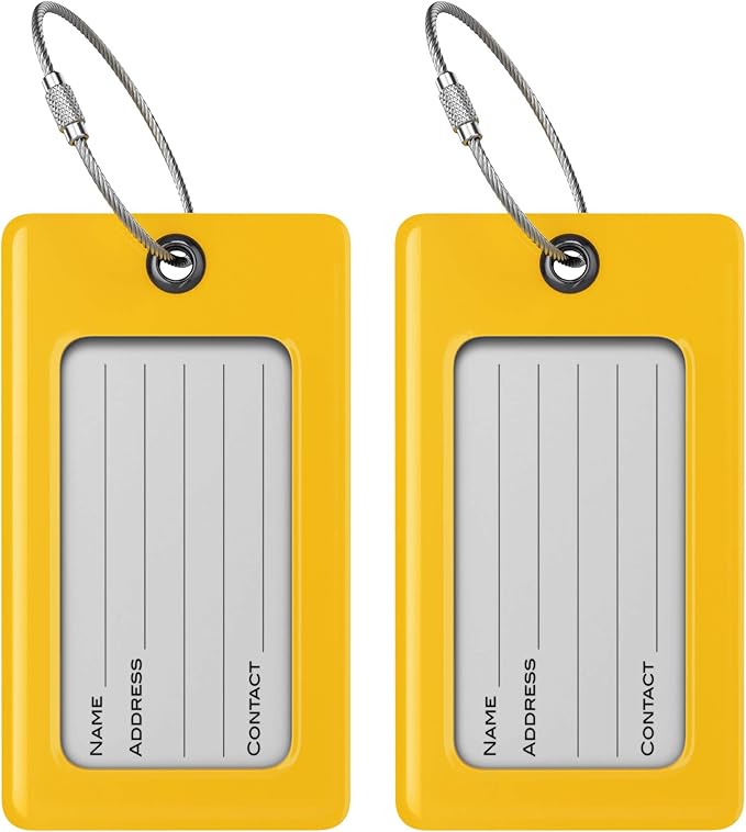 Luggage Tags Business Card Holder by TUFFTAAG - Durable Travel ID Bag Tag, Secure & Flexible, Perfect for Suitcases, Backpacks, and Carry-Ons, Easy Identification