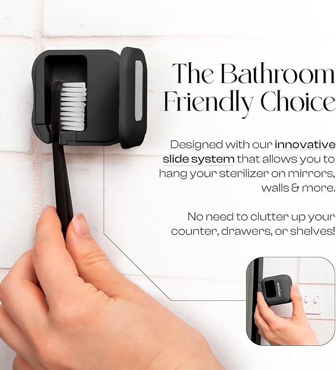 Mondano UV-C Toothbrush Sanitizer and Holder, Toothbrush Case - Manual/Electric Toothbrush Cover for Any Toothbrush Head - Rechargeable Toothbrush Travel Case, Tooth Brush Cover Cap for Home