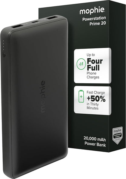 Mophie Powerstation Slim 20,000mAh Power Bank | Thin Extended Power | 15W, Multi-Device