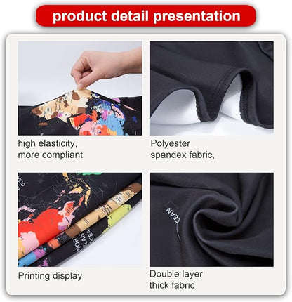 MosaiRudo Thicker Luggage Cover Elastic Suitcase Cover Protector Fits 18-32 Inch Suitcase Travel Accessories (TKM0071, M)