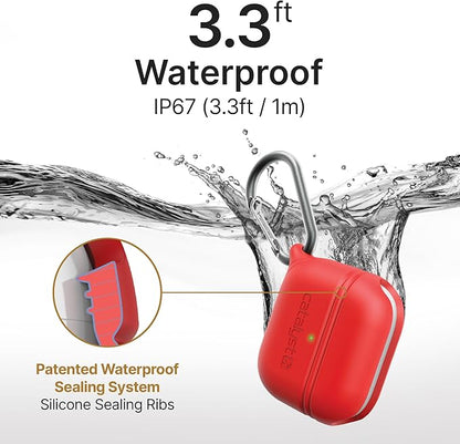 Catalyst Waterproof Case for AirPods 3rd Generation - Wireless and USB-C Charging Compatible AirPods 3rd Generation Case, Drop Protection AirPod Case 3rd Generation One Piece Design with Carabiner