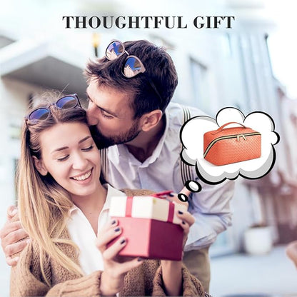 Personalized Initial Makeup Bag,Christmas Gifts for Girl,Preppy Bag Cosmetic Travel Bag Women,Travel Toiletry Organizer,Large Capacity Corduroy Stuff Bag,Cute Cosmetic Pouch Skincare Bag-BR