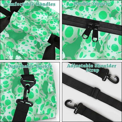 Personalized Duffel Bag for Kids Girls Boys, Dinosaur Custom Name Gym Bag Overnight with Padded Handles Carry On Weekend Sports Travel Bag for School Practice Gymnastics Ballet