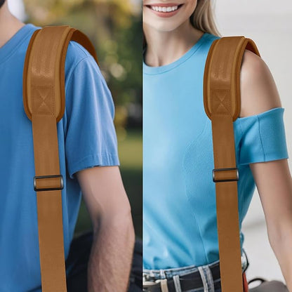 ZINZ 74" Shoulder Strap with Fixed Pad and Dual Balanced Buckles，Khaki