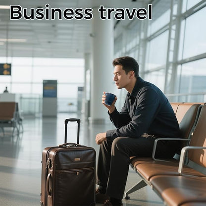 TakeToday 2PCS Collapsible Travel Cup - Silicone Foldable Water Cup, BPA-Free with Lid & Waterproof Bag - Drinking Cup Set for Camping, Outdoors & International Travel（8 Oz, Navy & Blue）