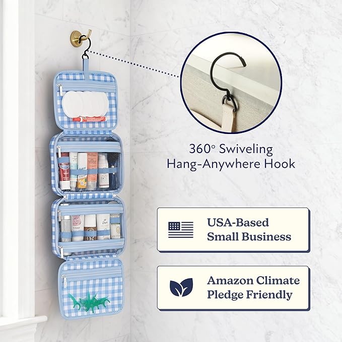 VANDEL Waterproof Hanging Toiletry Bag for Travelling, Hanging Makeup Organizer Bag, Cosmetic Travel Bags for Women Travel Toiletry Bags, Makeup Case Toiletries Organizer Hygiene Bathroom Shower Caddy