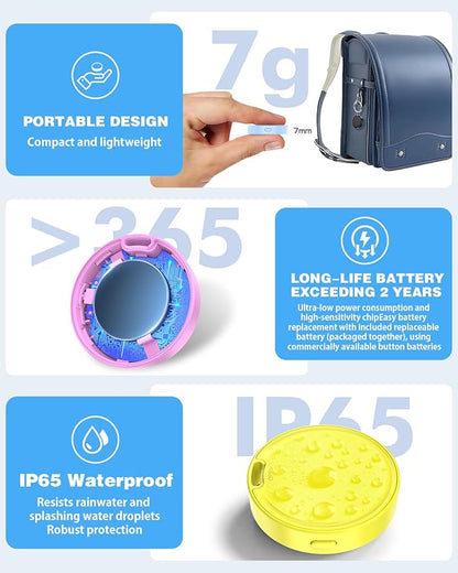 Air Tags for Android,Air Tags-4 Pack Android,Android Tracker Tags with 4 Case,2 Year Battery Life,Google Find Trackers for Google'S Find Hub App,IP65 Waterproof Luggage Tracker Android,4 Colour