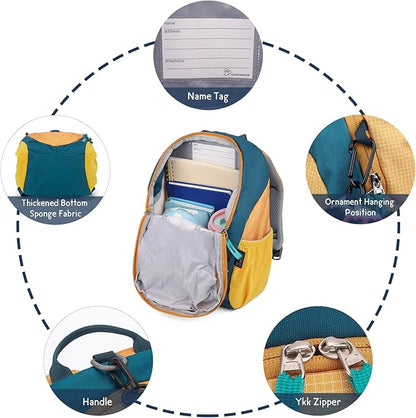 MOUNTAINTOP 8L Kids Backpack,Toddler Backpack Travel Daypack with Chest Strap,Small Backpack for Preschool and Kindergarten