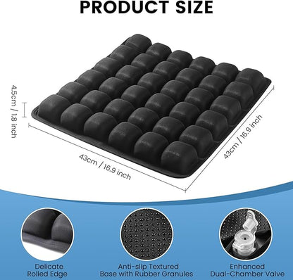 Travel Cushion, Inflatable Travel Cushion Airplane Seat Cushion for Long Flights, Portable Car Seat Cushions for Office Chair, Wheelchair, Camping, Home Living