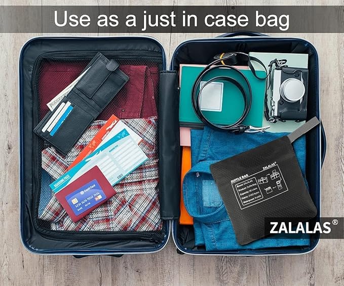 Foldable Duffle Bag, 96L Extra Large Travel Duffel bag Lightweight Weekender Bag for Men Women Water-proof & Tear Resistant,Black