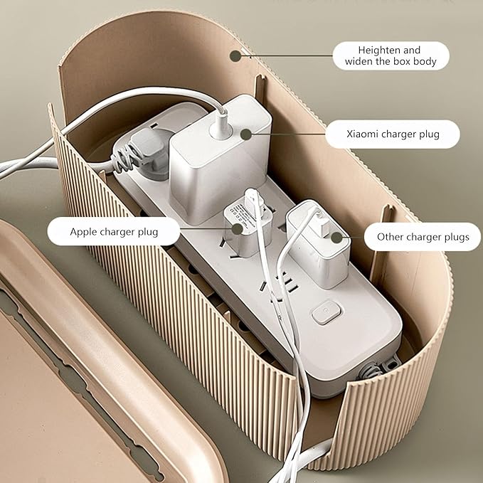 Cable Storage Box | Cable Management Case Socket Organizer - Management Box Organizer for Living Room Bedroom Meeting Room