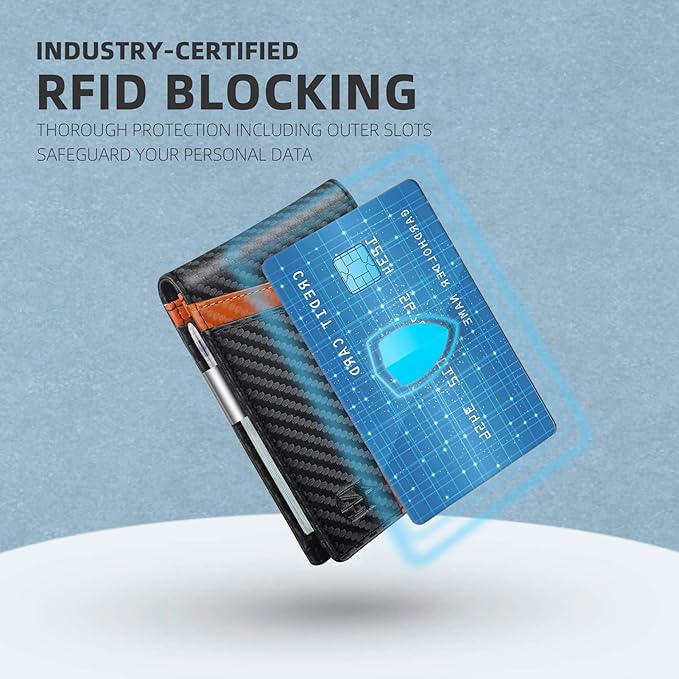 Zitahli Money Clip Wallets for Men,Slim Bifold Wallet 10-12 Cards, Mens Leather Wallet with ID Window,RFID Blocking Thin Minimalist Credit Card Holder,Gifts for Him