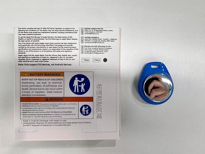 Air Tracker 1 Pack Red | Smart Key Finder Bluetooth Tracker and Item Locator with Sound, Replaceable Battery, Your Luggage Tracker, Key Tracker, etc. 20250904