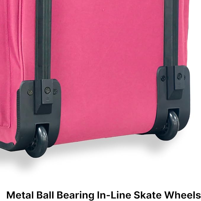 Olympia U.S.A. 33 inch Jumbo Size 8 Pockets Wheeled Rolling Duffel Bag Water Resistant Luggage Lightweight Travel Suitcase with Retractable Handle