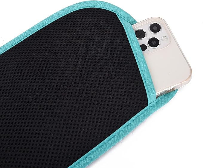 RFID Blocking Money Belt for Men Women, Slim Fanny Pack for Travel，Running,Conceal Waist Wallet for Passport Holder,Phone,Cash(Black Mint Green)