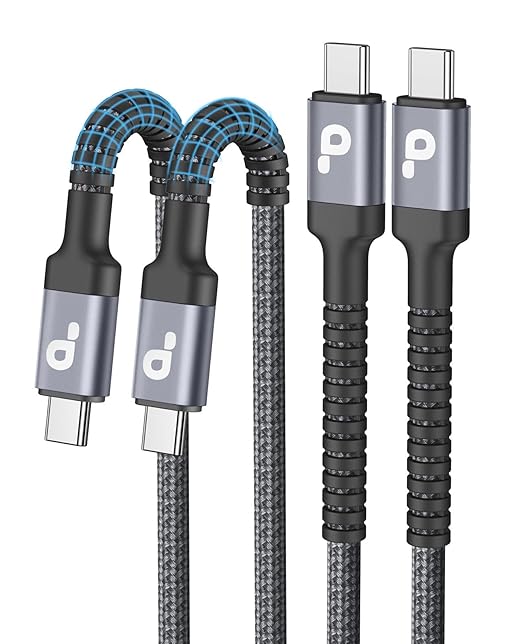 USB C to USB C Cable 6FT, USB Type C Fast Charging Cable 2Pack USB C Cable Nylon Braided USBC iPhone Charger Cord Compatible with iPhone 17/16/15/Pro Max, Sam-sung Galaxy S23, LG and More USB-C Device