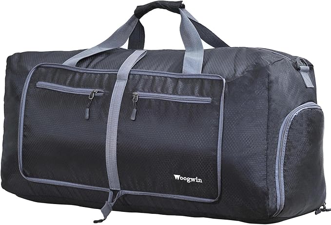 Woogwin Travel Duffel Bag Large Foldable Waterproof Overnight Bag for Beach Swim Bags Pool Sports Gym