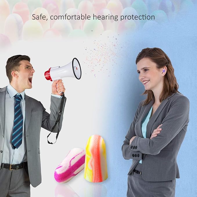 MOLDEX Soft Foam Earplugs Softies® Ear Plugs for Sleeping, Snoring, Work, Travel, Shooting -33dB Highest NRR Made in USA (Multi Color, 60 Pairs)