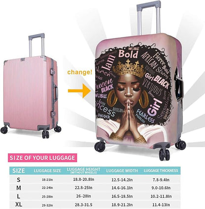 Suitcase Cover - luggage cover Protect Your Luggage with Style and Ease Medium African American Black Girl