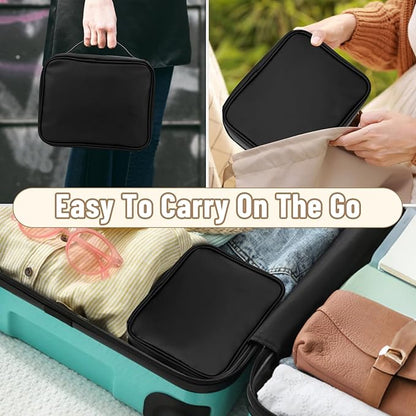 Yotako Travel Jewelry Organizer Case-Jewelry Organizer Jewelry Storage Book Binder with Clear Zipper Velvet Pouch for Travel Home Use, Jewelry Bags for Earrings, Rings, Necklace, Bracelet, Black